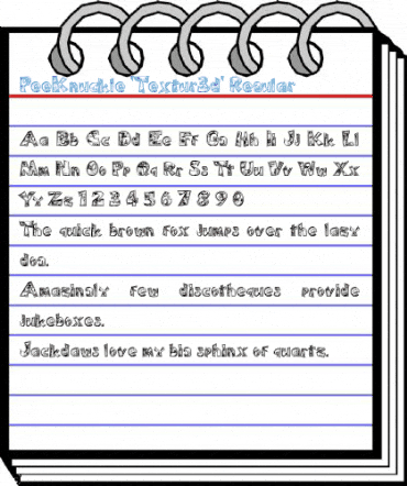 PeeKnuckle 'Textur3d' Regular Font