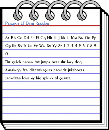 Peignot LT Demi Regular Font
