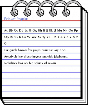 Peignot Regular Font