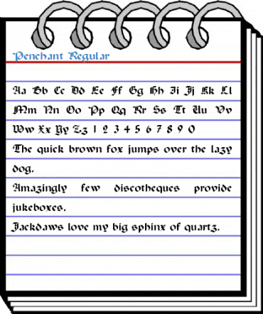 Penchant Regular Font