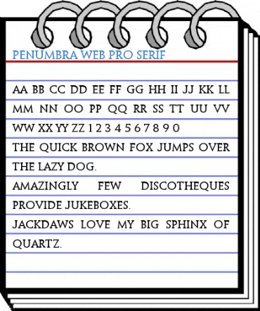 Penumbra Web Pro Serif Font