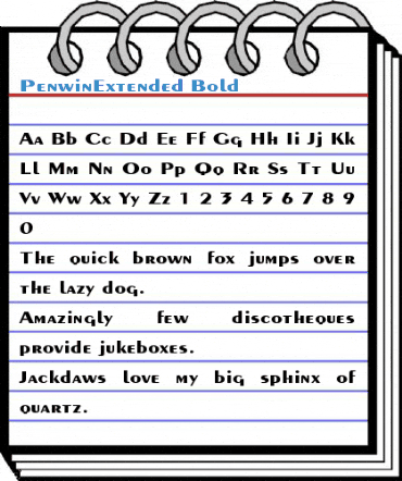 PenwinExtended Bold Font