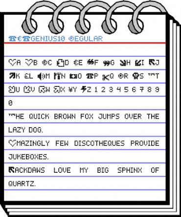 PEPgenius10 Regular Font