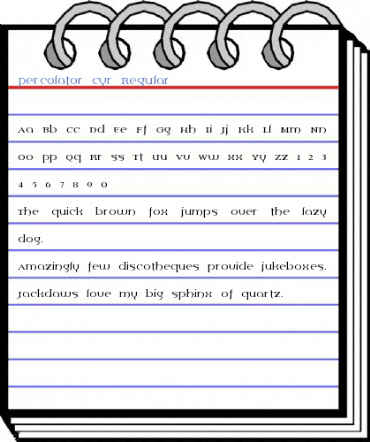 Percolator Cyr Regular Font