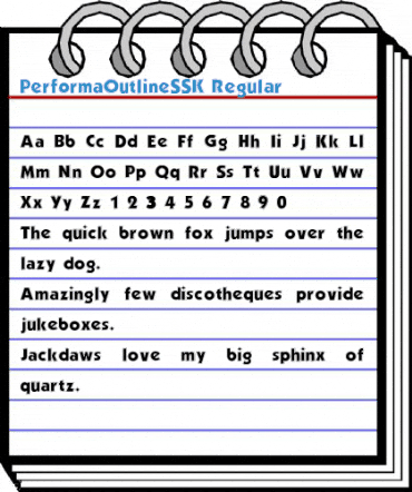 PerformaOutlineSSK Font