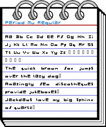 Period Mu Regular Font