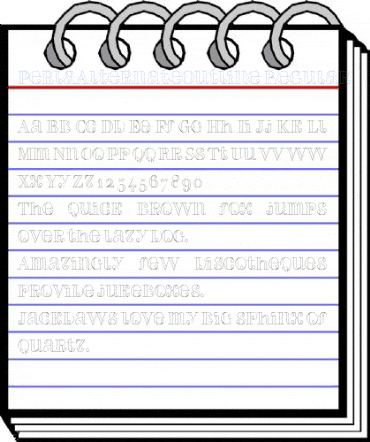 PerlaAlternateOutline Regular Font
