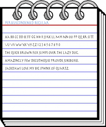 PerseusCondensed Regular Font