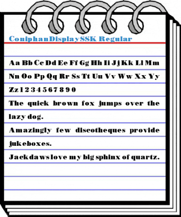 ConiphanDisplaySSK Regular Font