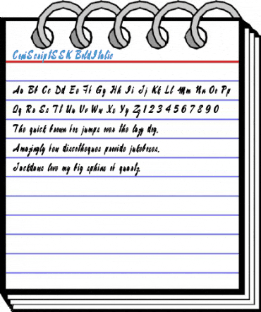 ConiScriptSSK BoldItalic Font