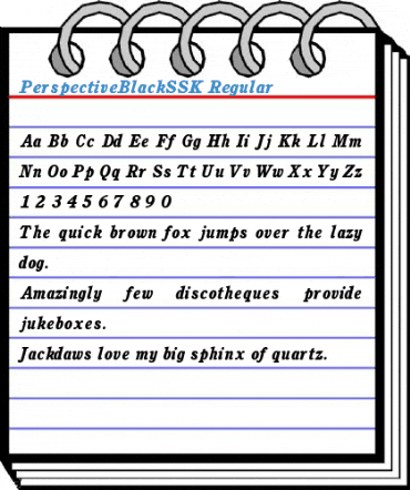 PerspectiveBlackSSK Regular Font