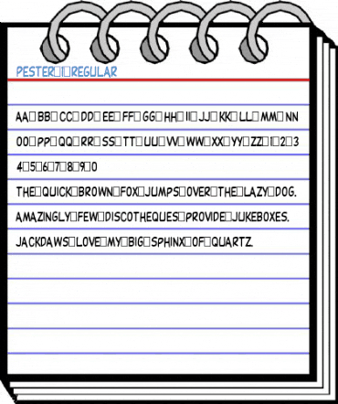 Pester 1 Regular Font