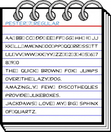Pester 7 Regular Font