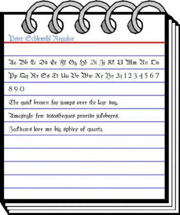 Peter Schlemihl Regular Font