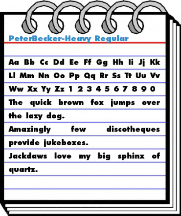 PeterBecker-Heavy Regular Font