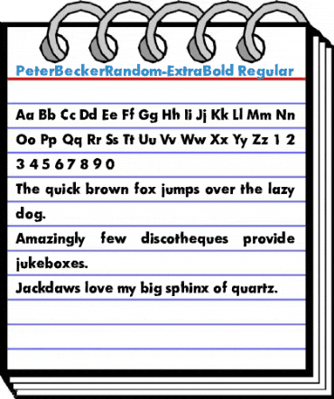 PeterBeckerRandom-ExtraBold Regular Font