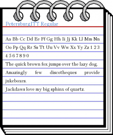 PetersburgITT Regular Font