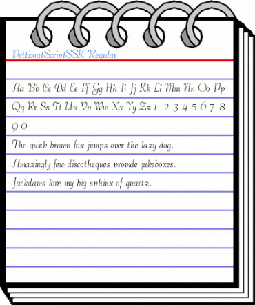 PetticoatScriptSSK Regular Font