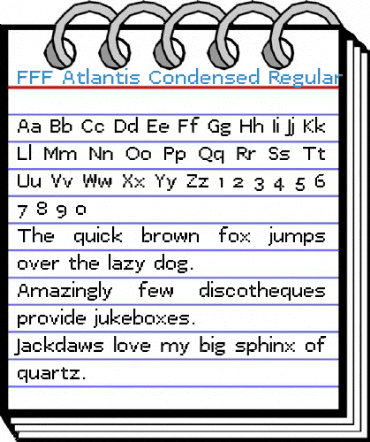 FFF Atlantis Condensed Regular Font