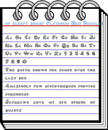 pf sleepy smurf Platinum Hub Regular Font