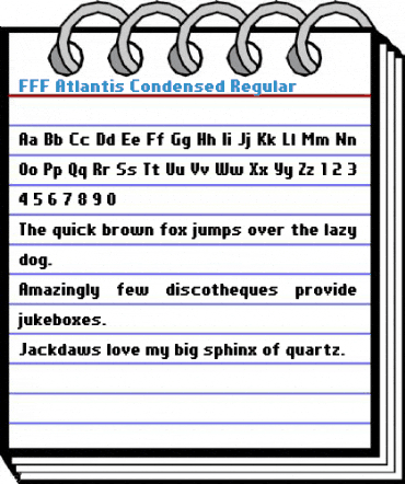 FFF Atlantis Condensed Regular Font