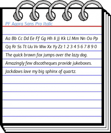 PF Agora Sans Pro Italic Font
