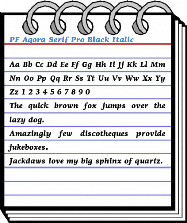 PF Agora Serif Pro Black Italic Font