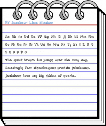 PF Amateur Line Shadow Font
