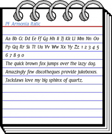 PF Armonia Italic Font