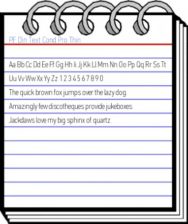 PF Din Text Cond Pro Thin Font