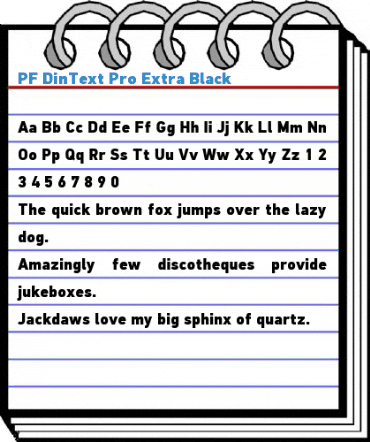 PF DinText Pro Extra Black Font