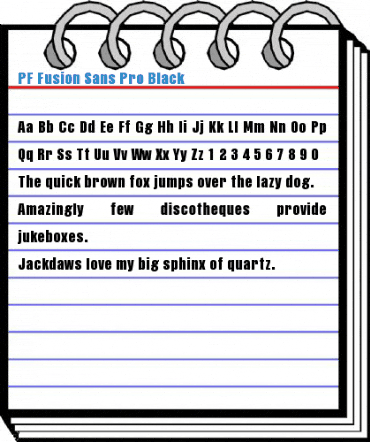 PF Fusion Sans Pro Black Font