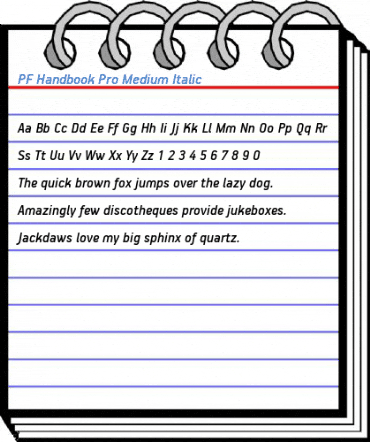 PF Handbook Pro Medium Italic Font