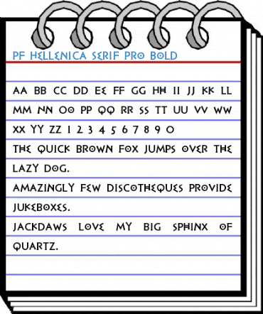 PF Hellenica Serif Pro Bold Font