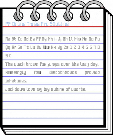 PF Online Three Pro SOutline Font