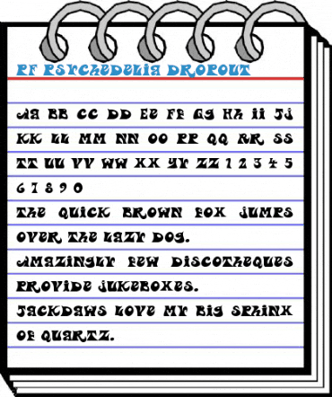 PF Psychedelia Dropout Font