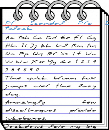 PF Scandal Pro Display Black Font