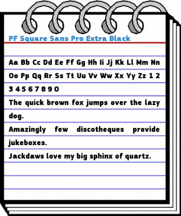 PF Square Sans Pro Extra Black Font