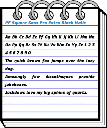 PF Square Sans Pro Extra Black Italic Font
