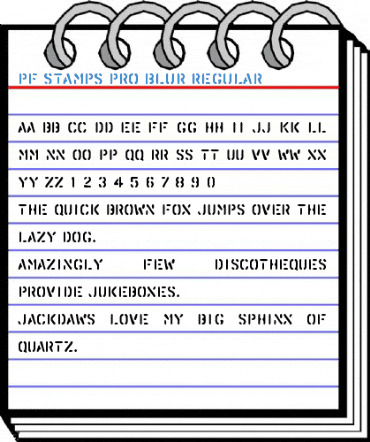 PF Stamps Pro Blur Regular Font