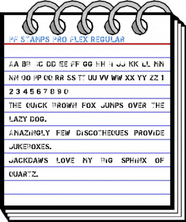 PF Stamps Pro Flex Regular Font