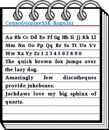 ConsoDisplaySSK Regular Font