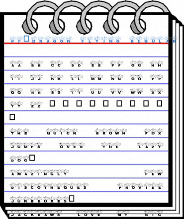 pf_dragon flying Regular Font