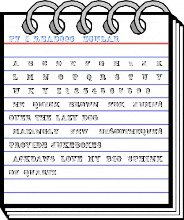 pf_i_read006 Regular Font
