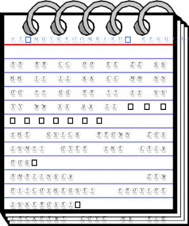 pf_mushroombird1 Regular Font