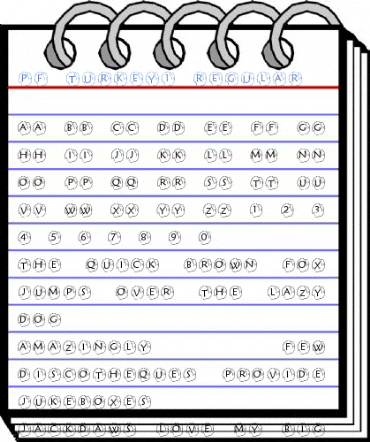 pf_turkey1 Regular Font