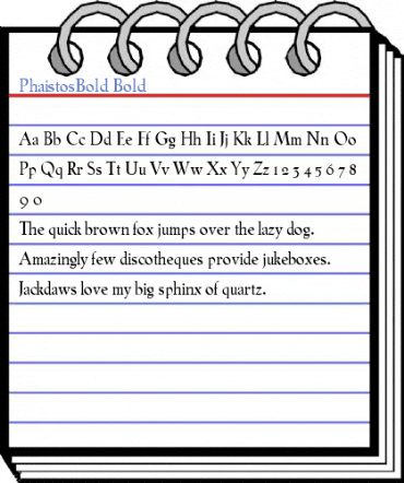 PhaistosBold Bold Font