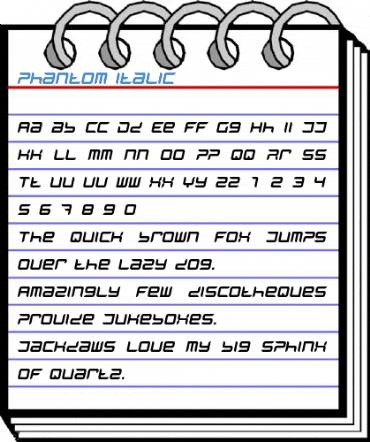 Phantom Italic Font