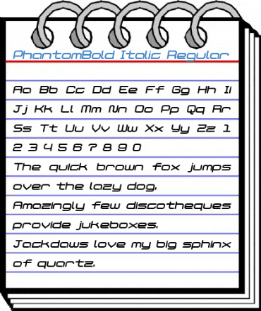 PhantomBold Italic Regular Font