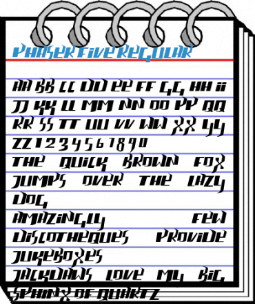 phaser five Regular Font